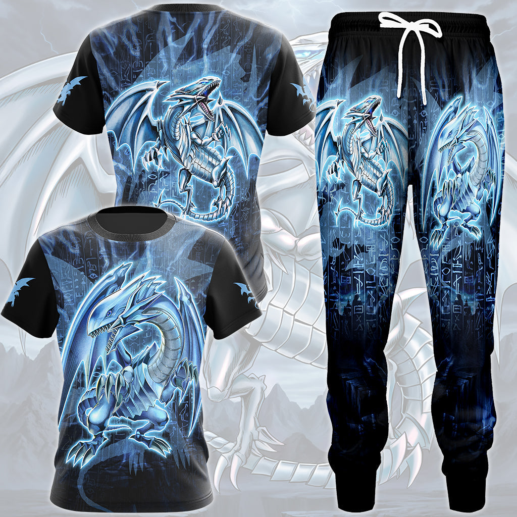 Yu-gi-oh! Blue-Eyes White Dragon Video Game All Over Printed T-shirt Tank Top Zip Hoodie Pullover Hoodie Hawaiian Shirt Beach Shorts Joggers