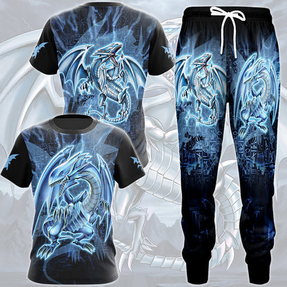 Yu-gi-oh! Blue-Eyes White Dragon Video Game All Over Printed T-shirt Tank Top Zip Hoodie Pullover Hoodie Hawaiian Shirt Beach Shorts Joggers