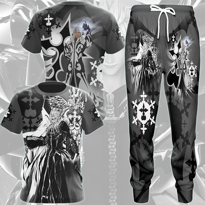 Kingdom Hearts Xemnas Video Game All Over Printed T-shirt Tank Top Zip Hoodie Pullover Hoodie Hawaiian Shirt Beach Shorts Joggers