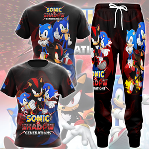 Sonic X Shadow Generations Video Game All Over Printed T-shirt Tank Top Zip Hoodie Pullover Hoodie Hawaiian Shirt Beach Shorts Joggers   