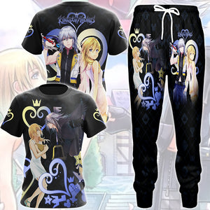 Kingdom Hearts Riku and Namine Video Game All Over Printed T-shirt Tank Top Zip Hoodie Pullover Hoodie Hawaiian Shirt Beach Shorts Joggers