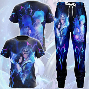 Final Fantasy Tidus & Yuna Video Game All Over Printed T-shirt Tank Top Zip Hoodie Pullover Hoodie Hawaiian Shirt Beach Shorts Joggers