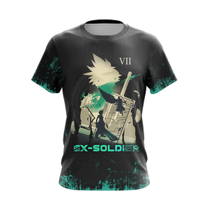 Final fantasy VII Ex-Soldier Unisex 3D T-shirt   