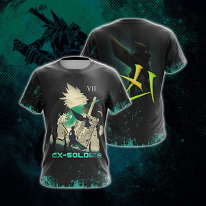 Final fantasy VII Ex-Soldier Unisex 3D T-shirt T-shirt S 