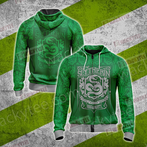 Slytherin - Power-Hungry Harry Potter New Style Unisex 3D T-shirt Zip Hoodie S 