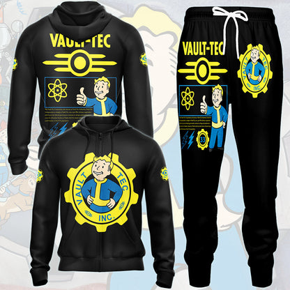 Fallout Vault-Tec Corporation Video Game All Over Printed T-shirt Tank Top Zip Hoodie Pullover Hoodie Hawaiian Shirt Beach Shorts Joggers