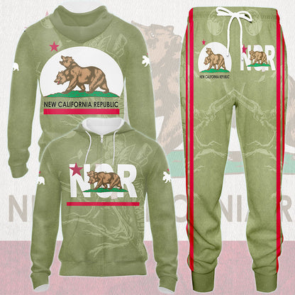 Fallout New California Republic (NCR) Video Game All Over Printed T-shirt Tank Top Zip Hoodie Pullover Hoodie Hawaiian Shirt Beach Shorts Joggers