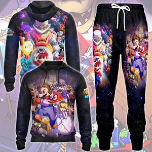 Super Mario Odyssey Video Game All Over Printed T-shirt Tank Top Zip Hoodie Pullover Hoodie Hawaiian Shirt Beach Shorts Joggers   