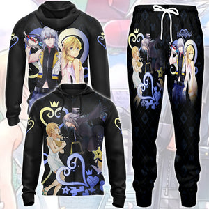 Kingdom Hearts Riku and Namine Video Game All Over Printed T-shirt Tank Top Zip Hoodie Pullover Hoodie Hawaiian Shirt Beach Shorts Joggers