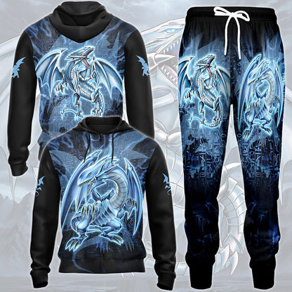 Yu-gi-oh! Blue-Eyes White Dragon Video Game All Over Printed T-shirt Tank Top Zip Hoodie Pullover Hoodie Hawaiian Shirt Beach Shorts Joggers