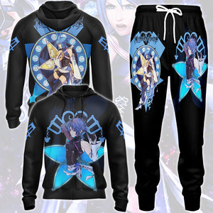 Kingdom Hearts Aqua Video Game All Over Printed T-shirt Tank Top Zip Hoodie Pullover Hoodie Hawaiian Shirt Beach Shorts Joggers