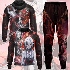 Genshin Impact Arlecchino Video Game All Over Printed T-shirt Tank Top Zip Hoodie Pullover Hoodie Hawaiian Shirt Beach Shorts Joggers   