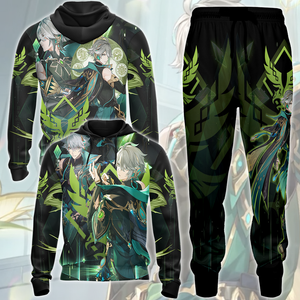 Genshin Impact Alhaitham Video Game All Over Printed T-shirt Tank Top Zip Hoodie Pullover Hoodie Hawaiian Shirt Beach Shorts Joggers   