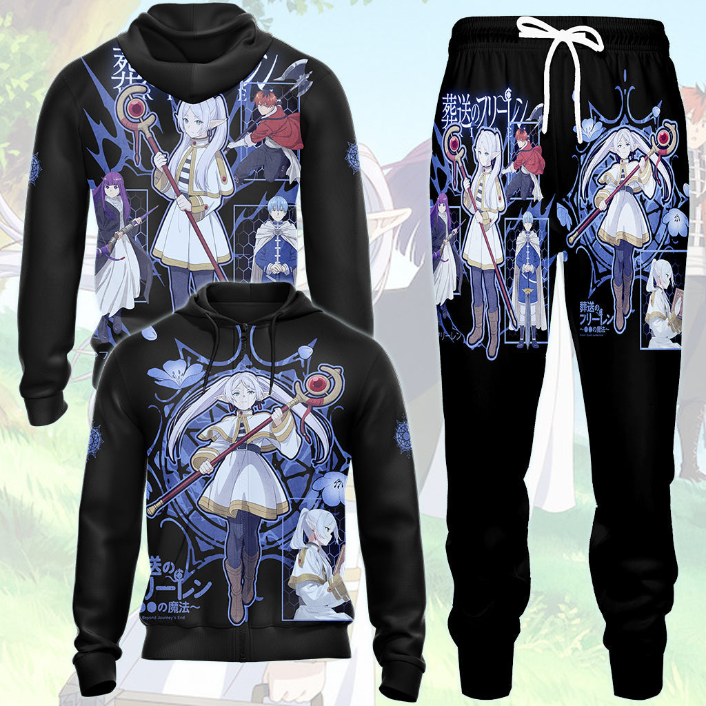 Frieren Anime Manga All Over Printed T-shirt Tank Top Zip Hoodie Pullover Hoodie Hawaiian Shirt Beach Shorts Joggers