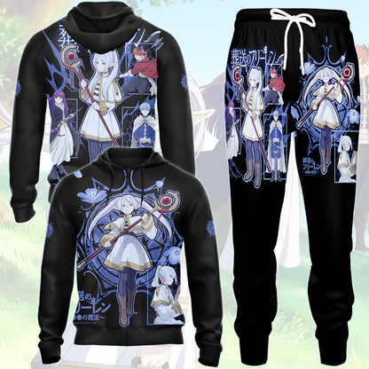 Frieren Anime Manga All Over Printed T-shirt Tank Top Zip Hoodie Pullover Hoodie Hawaiian Shirt Beach Shorts Joggers