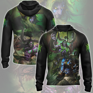 World Of Warcraft Stormrage Brothers - Illidan Stormrage, Malfurion Stormrage Video Game All Over Printed T-shirt Tank Top Zip Hoodie Pullover Hoodie Hawaiian Shirt Beach Shorts Joggers Zip Hoodie S