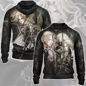 Alucard Castlevania: Symphony of the Night Video Game All Over Printed T-shirt Tank Top Zip Hoodie Pullover Hoodie Hawaiian Shirt Beach Shorts Joggers Zip Hoodie S