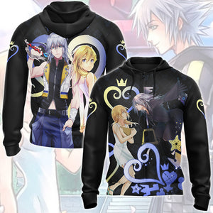 Kingdom Hearts Riku and Namine Video Game All Over Printed T-shirt Tank Top Zip Hoodie Pullover Hoodie Hawaiian Shirt Beach Shorts Joggers Zip Hoodie S