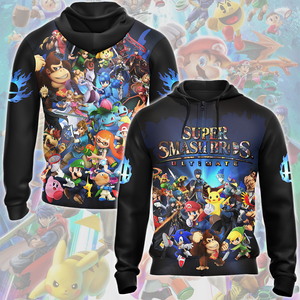 Super Smash Bros. Ultimate Video Game All Over Printed T-shirt Tank Top Zip Hoodie Pullover Hoodie Hawaiian Shirt Beach Shorts Joggers Zip Hoodie S