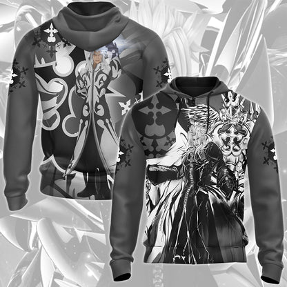 Kingdom Hearts Xemnas Video Game All Over Printed T-shirt Tank Top Zip Hoodie Pullover Hoodie Hawaiian Shirt Beach Shorts Joggers Zip Hoodie S