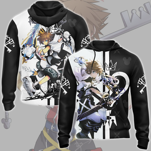 Kingdom Hearts Sora Video Game All Over Printed T-shirt Tank Top Zip Hoodie Pullover Hoodie Hawaiian Shirt Beach Shorts Joggers Zip Hoodie S