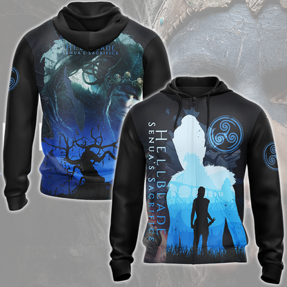Hellblade: Senua's Sacrifice Video Game All Over Printed T-shirt Tank Top Zip Hoodie Pullover Hoodie Hawaiian Shirt Beach Shorts Joggers Zip Hoodie S 