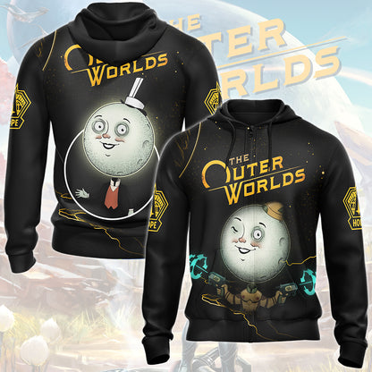 The Outer Worlds Video Game All Over Printed T-shirt Tank Top Zip Hoodie Pullover Hoodie Hawaiian Shirt Beach Shorts Joggers Zip Hoodie S