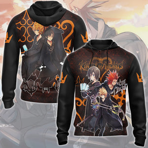 Kingdom Hearts Roxas, Axel and Xion (Sea-salt Ice Cream trio) Video Game All Over Printed T-shirt Tank Top Zip Hoodie Pullover Hoodie Hawaiian Shirt Beach Shorts Joggers Zip Hoodie S