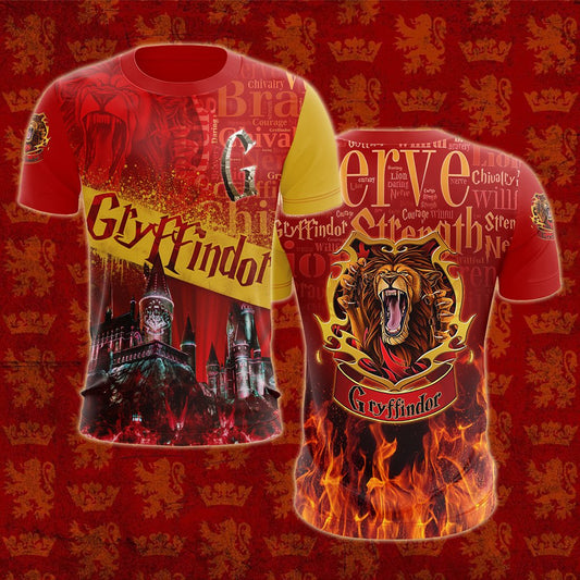 Hogwarts Castle Gryffindor House Harry Potter Unisex 3D T-shirt T-shirt S 