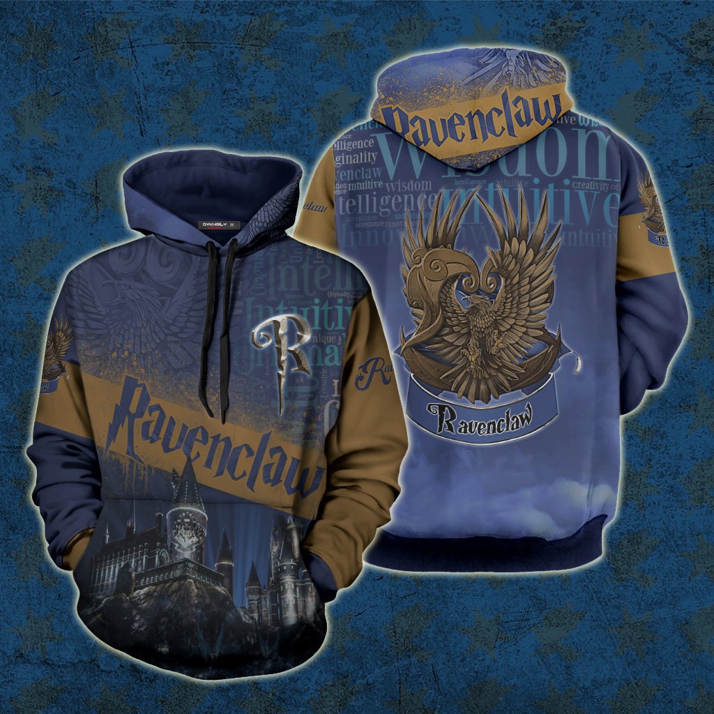 Hogwarts Castle Ravenclaw House Unisex 3D T-shirt Hoodie S 
