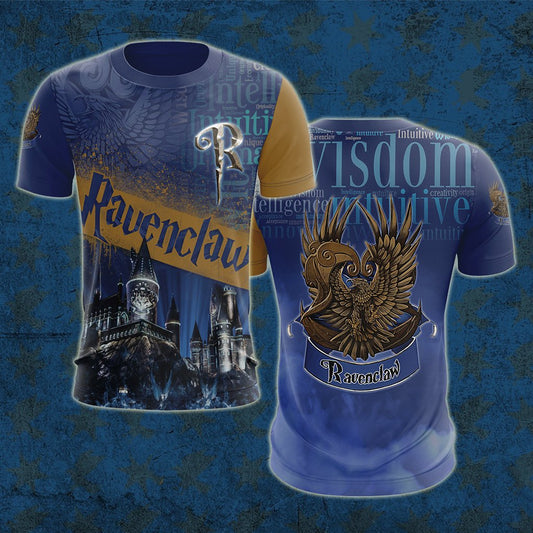 Hogwarts Castle Ravenclaw House Unisex 3D T-shirt   