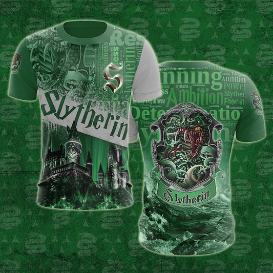 Hogwarts Castle Slytherin House Unisex 3D T-shirt T-shirt S 