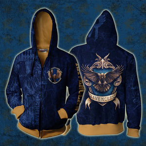The Wise Ravenclaw Harry Potter New Unisex 3D T-shirt Zip Hoodie XS 