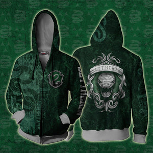 The Cunning Slytherin Harry Potter New Unisex 3D T-shirt Zip Hoodie XS 
