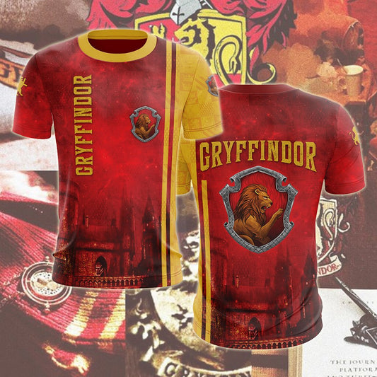 The Hogwarts Castle Gryffindor Harry Potter Unisex 3D T-shirt   