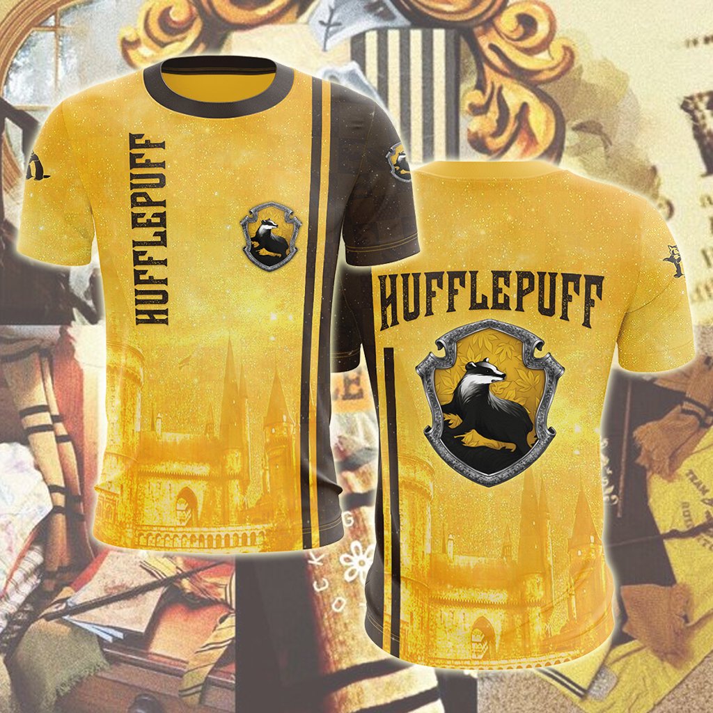 The Hogwarts Castle Hufflepuff Harry Potter Unisex 3D T-shirt   