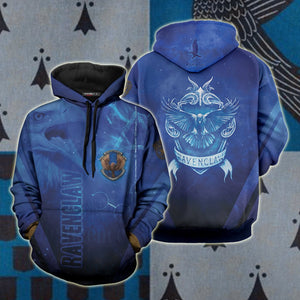 Ravenclaw Harry Potter New Look T-shirt Zip Up Hoodie Zip Hoodie S 