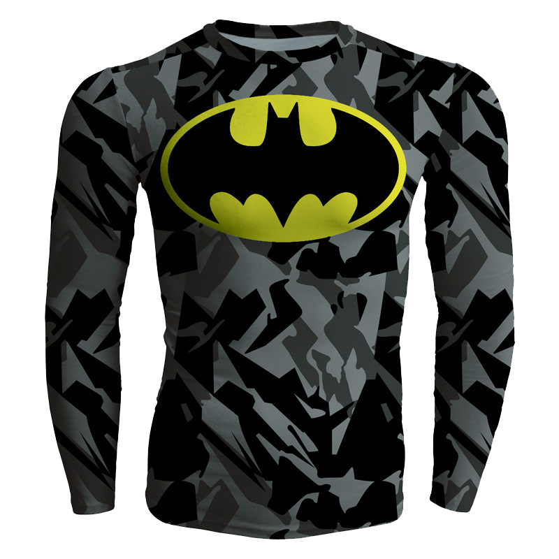 Batman Emblem Long Sleeve Compression T-shirt   