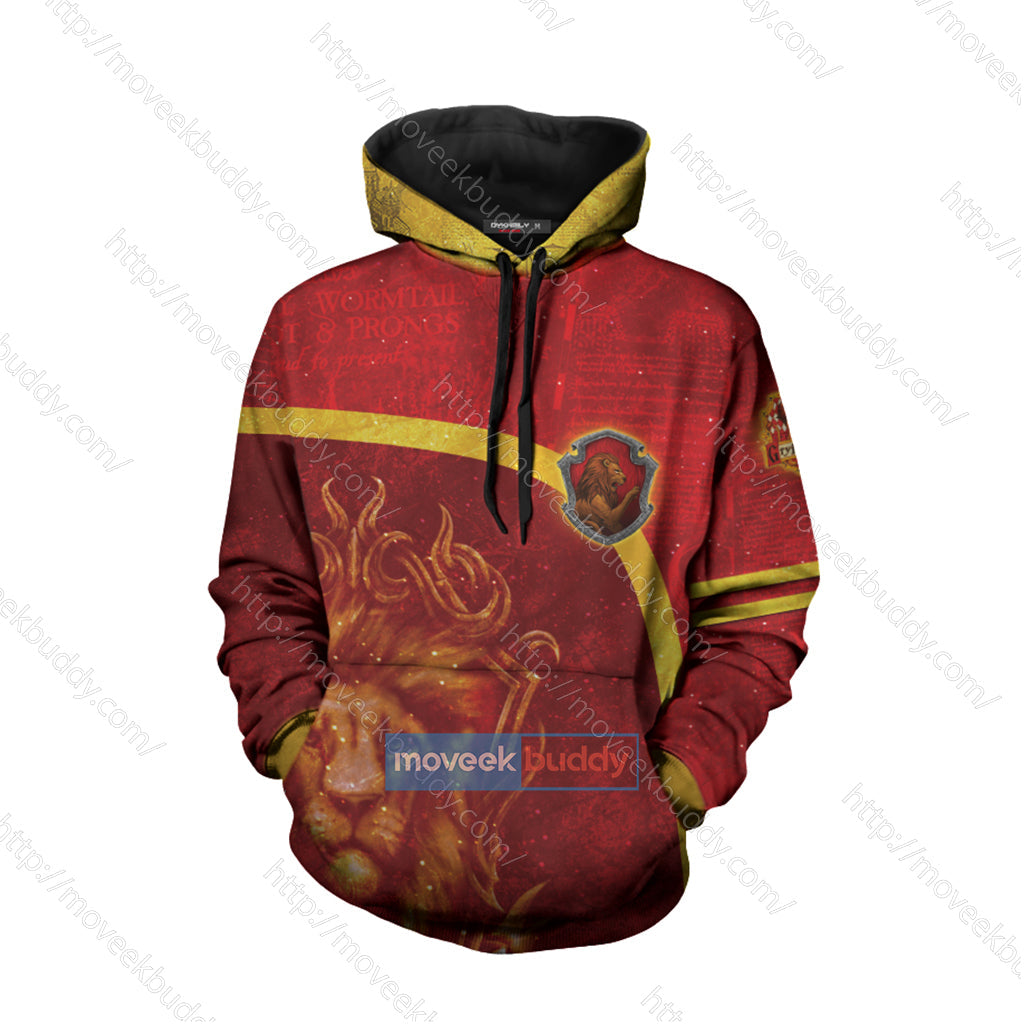 Gryffindor House Harry Potter New Unisex 3D T-shirt   
