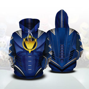 Power Rangers Dino Thunder Cosplay 3D Hoodie S Blue Ranger 