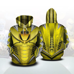 Power Rangers Dino Thunder Cosplay 3D Hoodie S Gold Ranger 