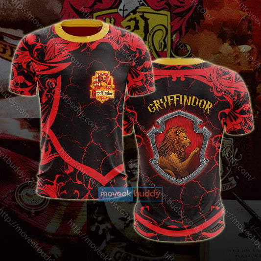 Hogwarts Brave Like A Gryffindor Harry Potter New Unisex 3D T-shirt   