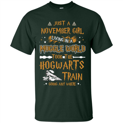 Harry Potter T-shirt Just A November Girl Living In A Muggle World   