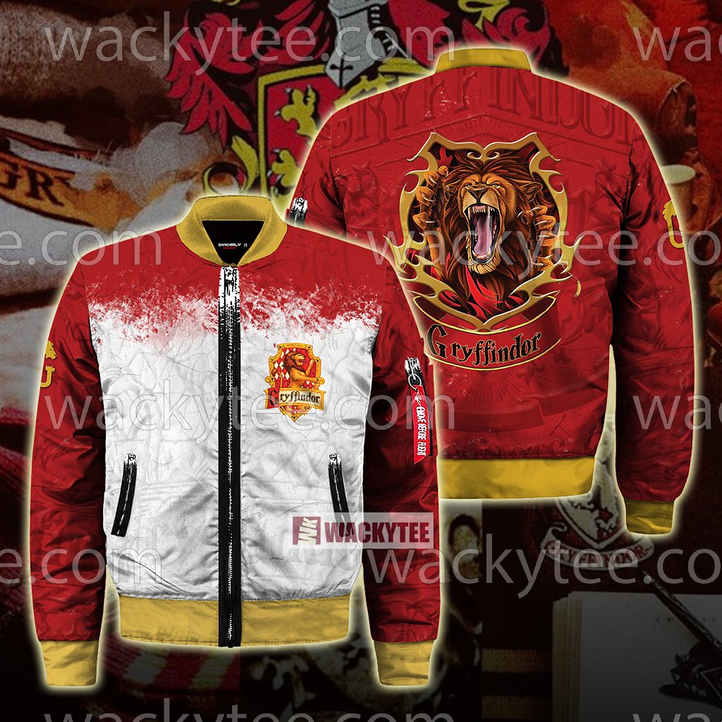 Gryffindor Wear Your House Colours With Pride Unisex 3D T-shirt Bomber Jacket S 