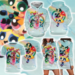 The Powerpuff Girls New Look 3D Hoodie Dress   