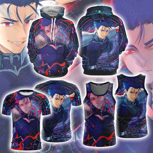 Fate/Stay Night Lancer Unisex 3D T-shirt   