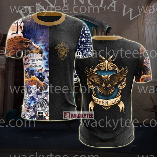 Ravenclaw House Intelligent And Individual Harry Potter Unisex 3D T-shirt   