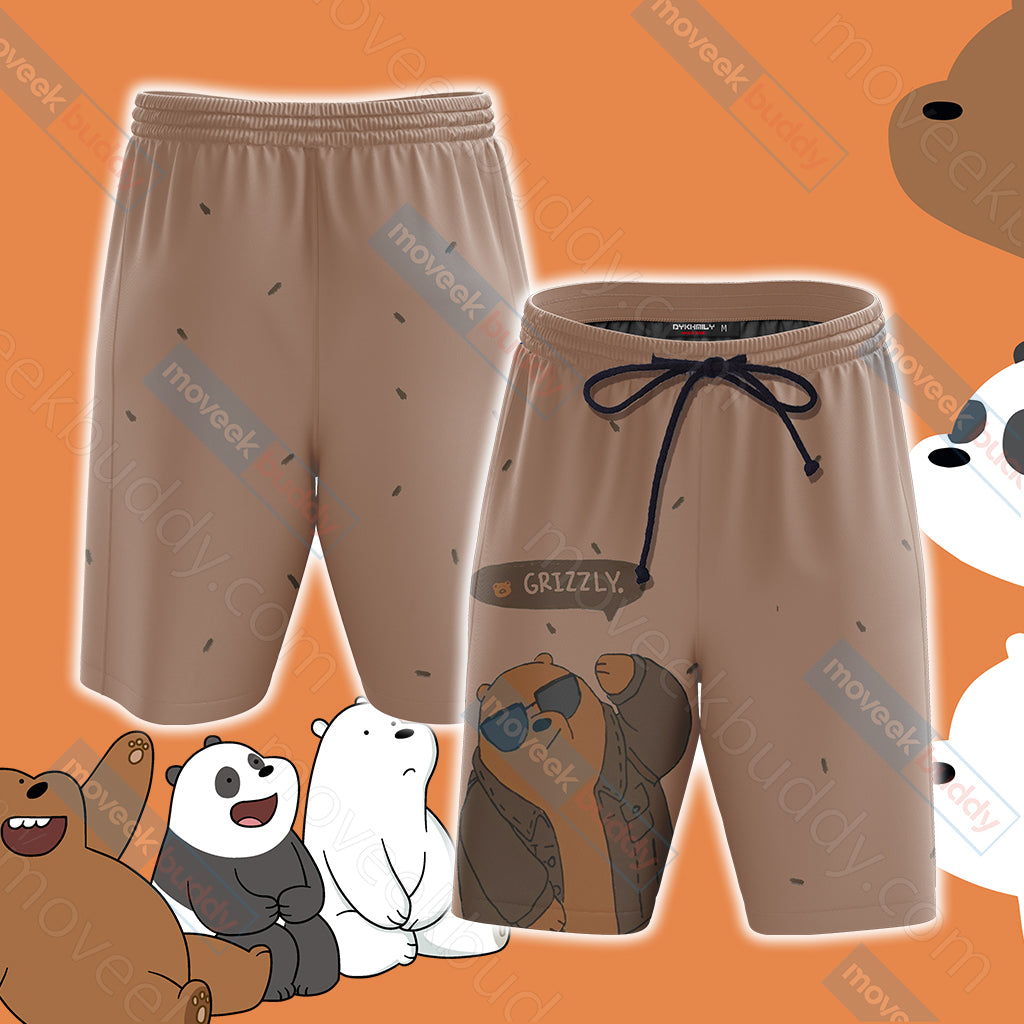 We Bare Bears - Grizzly Beach Shorts S  