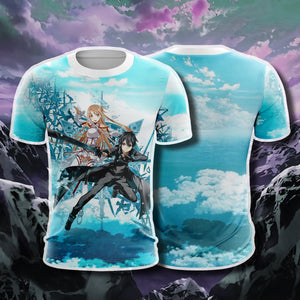 Sword Art Online Zip Up Hoodie S 3D T-shirt 