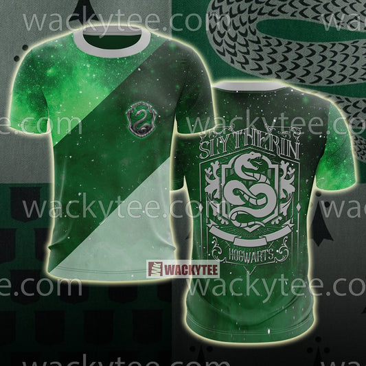Slytherin House Hogwarts Harry Potter New Unisex 3D T-shirt   